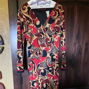 Leopard Multi Color Bodycon Dress Size 4